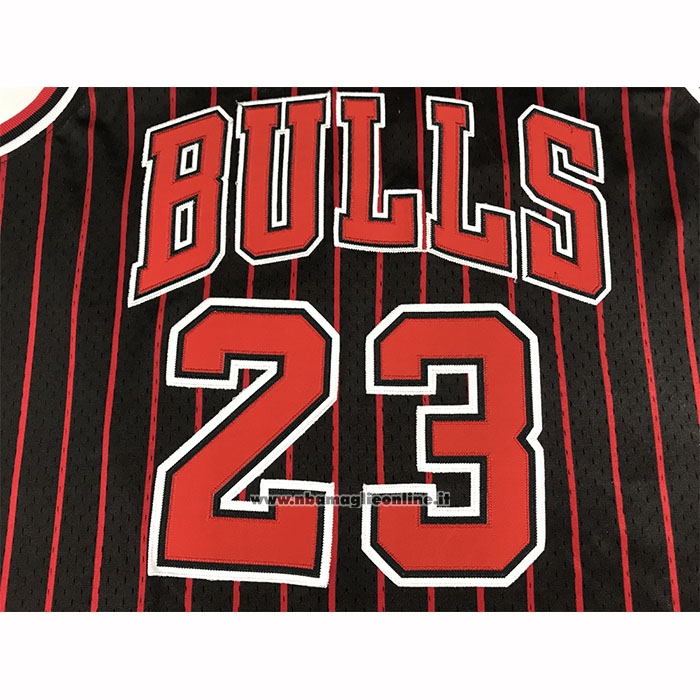 Maglia Chicago Bulls Michael Jordan No 23 Autentico 1996-97 Nero